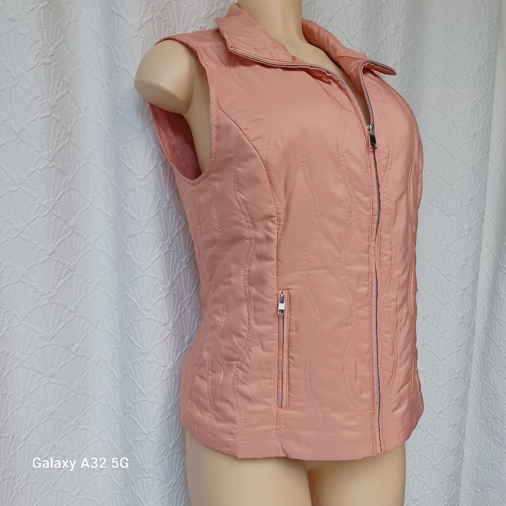 Christopher & Banks New Women Size M Peach Fabric Label Vest - Picture 4 of 13